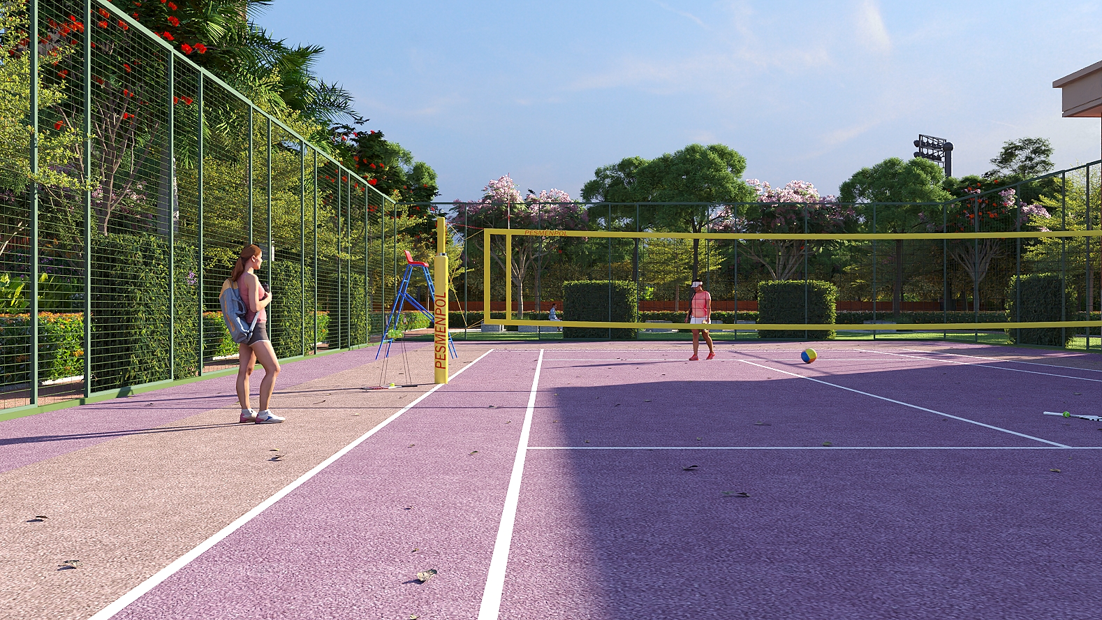 Natures Nest tennis court NPS Developers